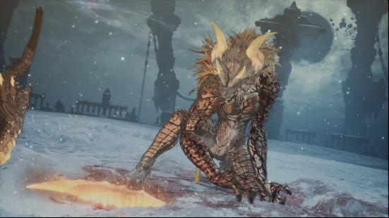 The First Berserker Khazan review: a giant, bipedal lizard man.