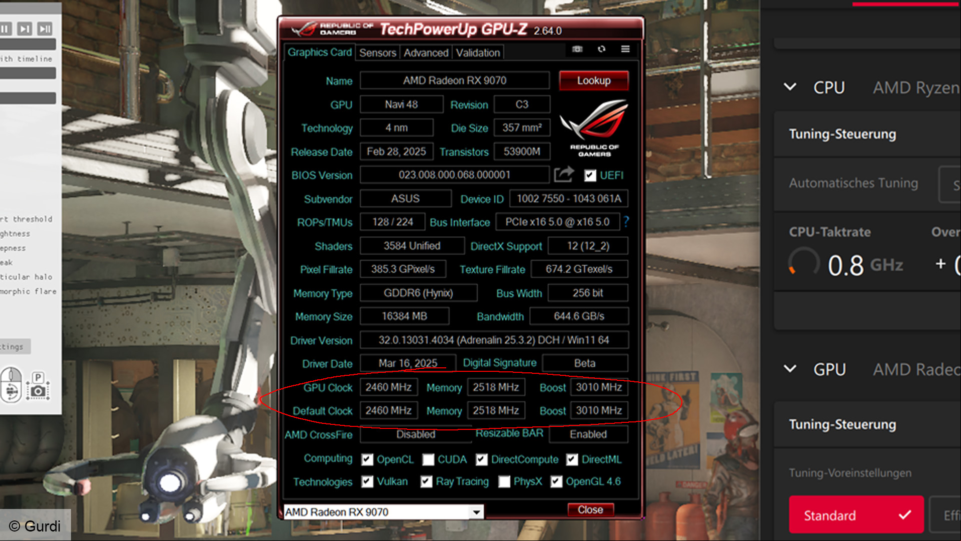 amd radeon rx 9070 bios  rx 9070 xt gpuz