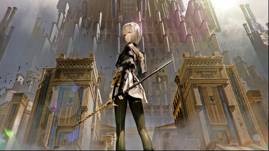 Black Beacon codes: A character from Mingzhou's gacha game stands with her weapon ready.