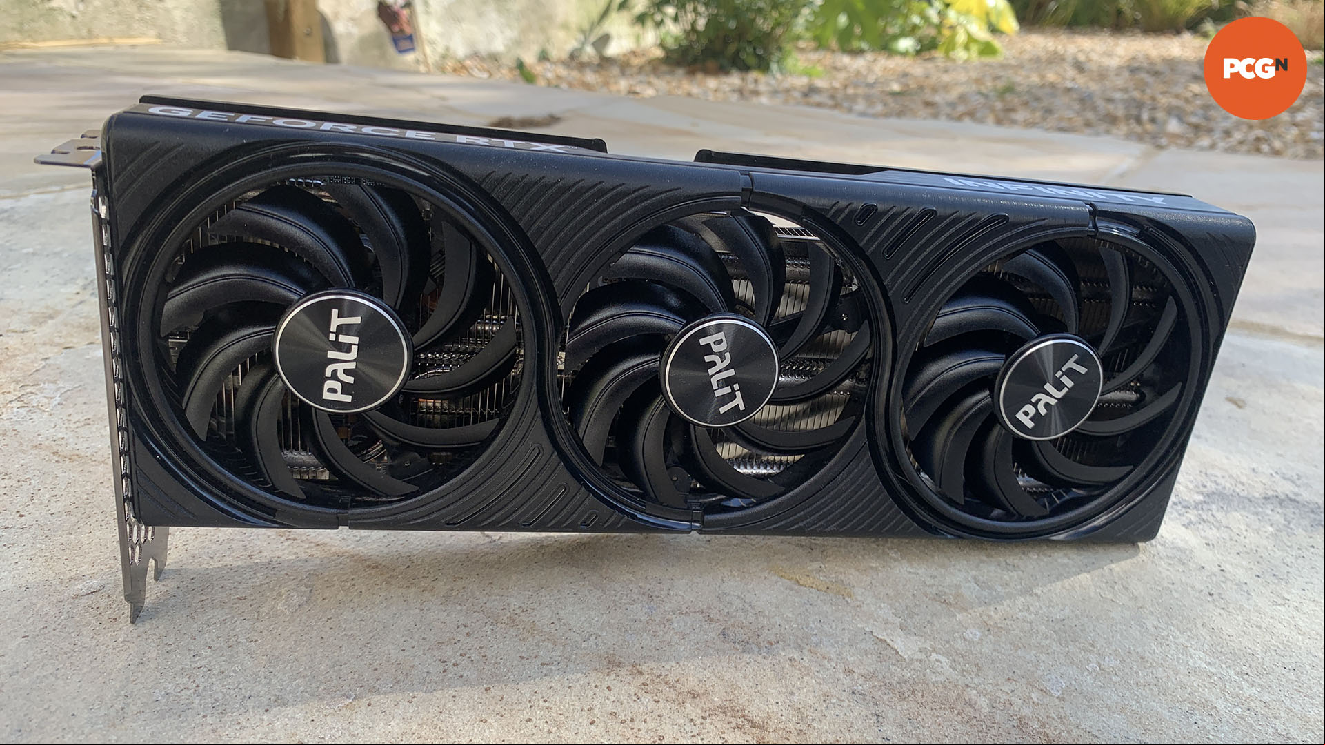 Nvidia GeForce RTX 5060 Ti review: 16GB Palit graphics card front.