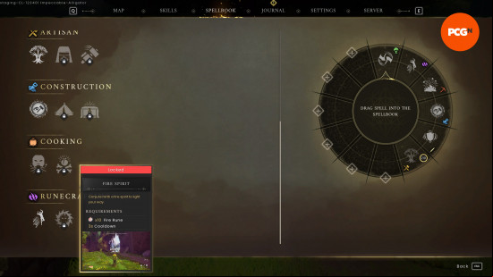 Runescape Dragonwilds spells: Fire Spirit UI icon