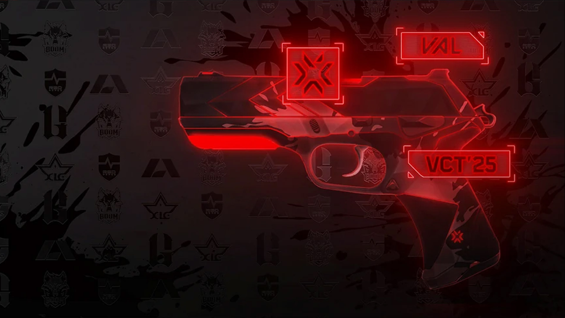 Valorant skins: VCT 2025 team capsules featuring a red and black classic