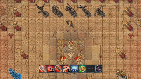 Best laptop games: Tibia. Image shows a monk class character standing near an alter.