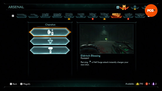 Doom The Dark Ages best upgrades: The Eldritch Blesgrade