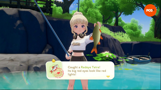 Starsand Island release date: A young blonde girl catches a Redeye Tetra fishing in Sandstar Island.