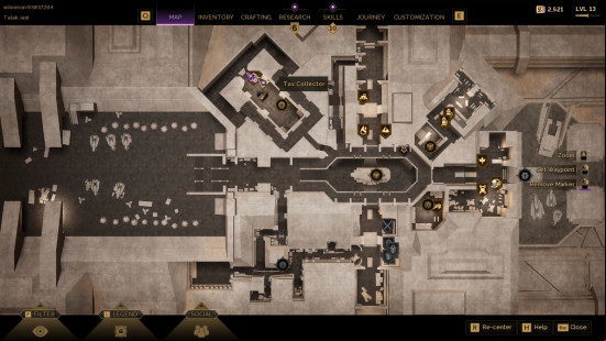 A map of Arrakeen in Dune Awakening.
