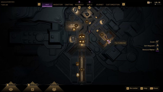 A map of Harko Village in Dune Awakening.