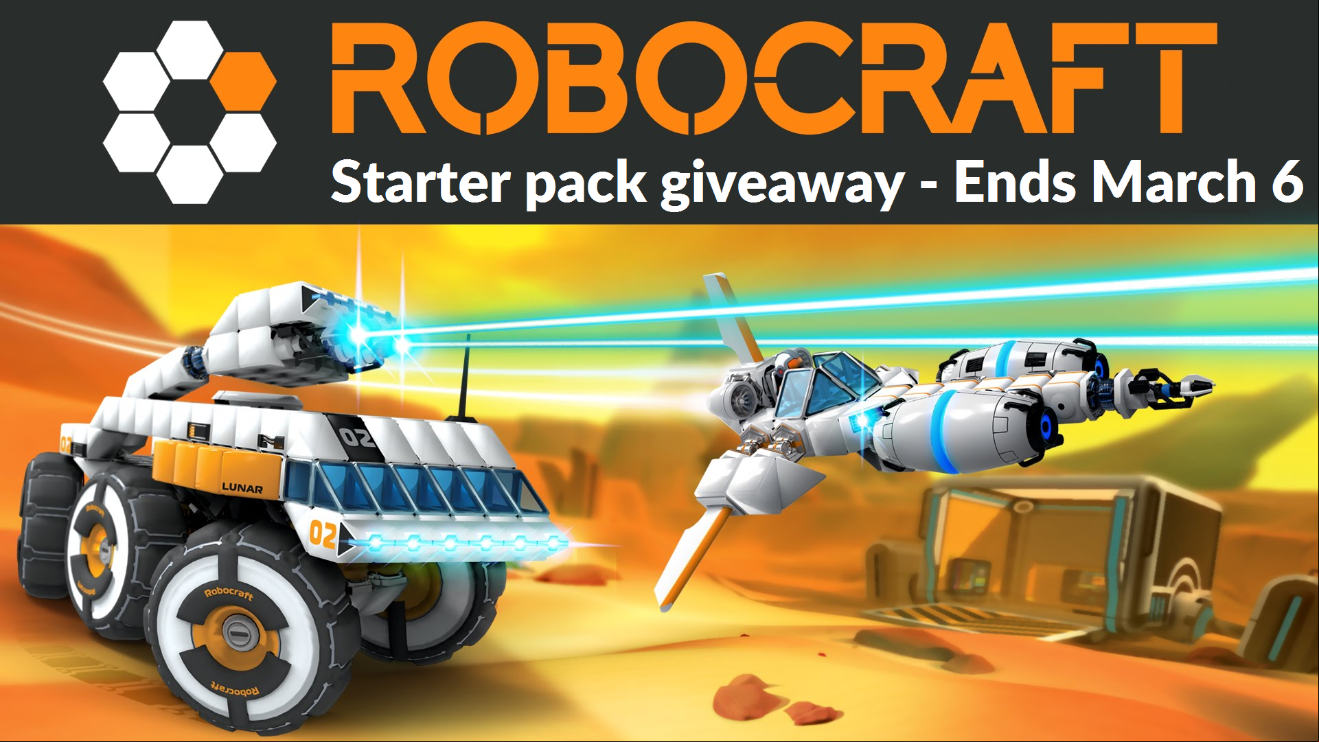 Robocraft giveaway! Win one of 10,000 starter packs for this mech building game!