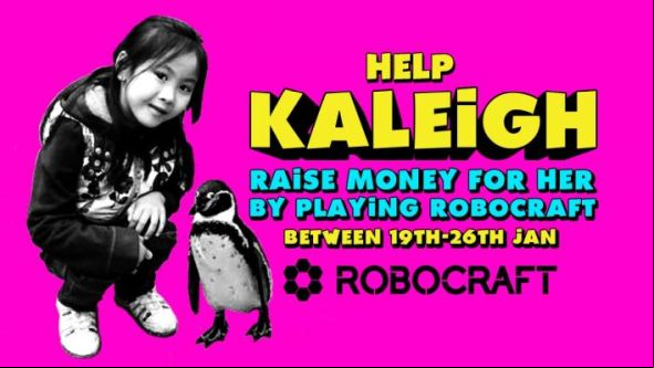 For the next week, playing Robocraft will raise money to fight a child's brain cancer