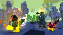 Trove plants placeable turrets in its voxelly landscape with the Monster Bash update